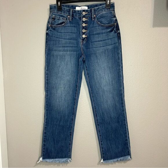 Kancan Taurus high rise straight leg medium wash jeans size 3 / 25 - Picture 3 of 10